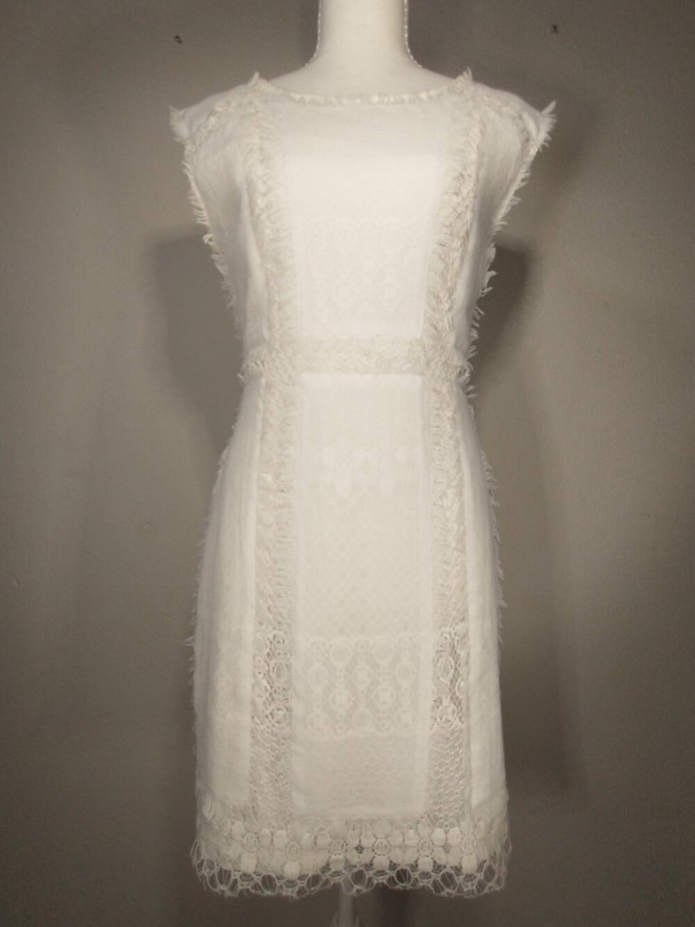 BCBGMAXAZRIA White Lace Gauze Dress Mini 2 Summer Beach Party Out Bridal VCG6L79